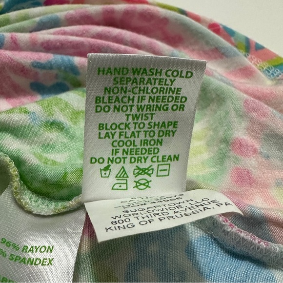 Lilly Pulitzer Top Women’s Small Multicolor Neveah One-Shoulder Ruffle Floral - Picture 7 of 11